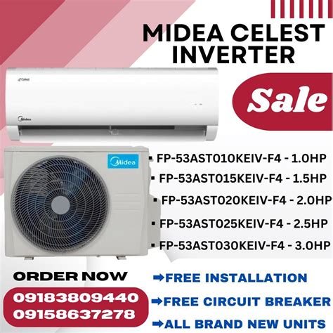 Midea Celest Inverter Split Type Aircon Tv And Home Appliances Air Conditioning And Heating On