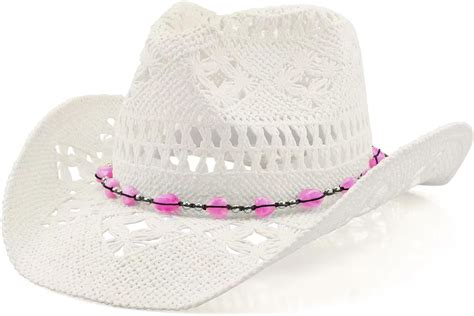 Cowboy Hat,Cowgirl Hat,Cowboy Hats for Women/Mens/Straw Wide with ...