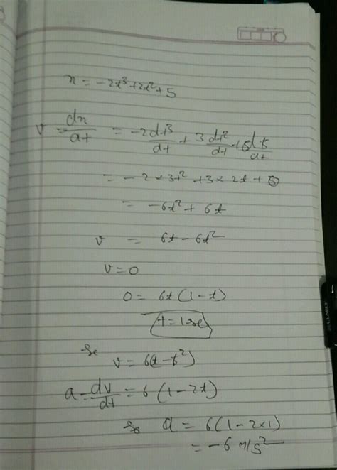 The Position Of A Particle Moving Along X Axis Given By X T T