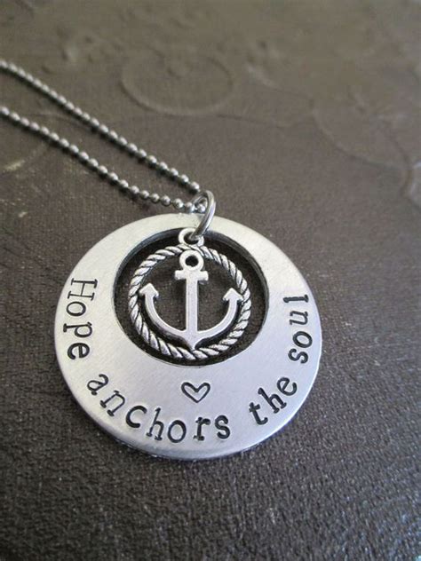 Hope Anchors The Soul Necklace Hebrews 6 19 Strength Necklace