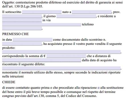 Fac Simile Lettera Di Contestazione Per Merce Difettosa Word E Pdf