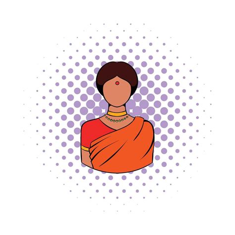 Indian Woman In Traditional Indian Sari Icon 14153360 Vector Art At