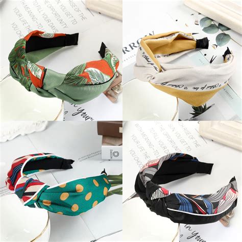 Buy Women Headband Twist Hairband Knot Cross Tie Cloth Headwrap Hair Band Hoop Headwear Hair