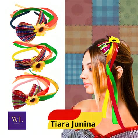 Tiara Menina Caipira La O Girasol Para Festa Junina S O Jo O Shopee