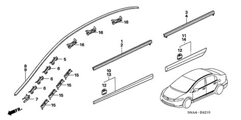 Honda Civic Windshield Side Molding