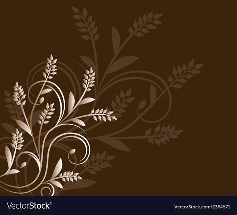 Brown floral background Royalty Free Vector Image