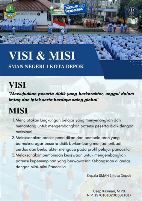 VISI Dan MISI SMAN 1 DEPOK