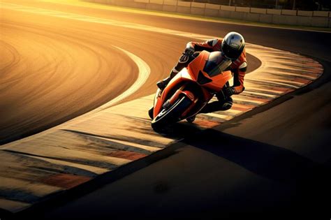 Premium AI Image | bike on racing track Generative AI