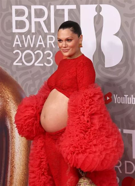 Pregnant Jessie J Shows Off Bare Baby Bump As She Returns BRIT Awards