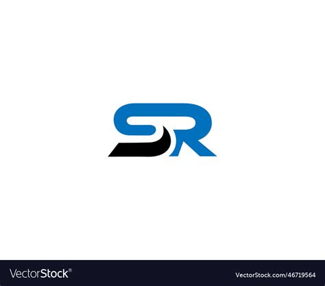 creative trendy sr letter abstract logo royalty  vector