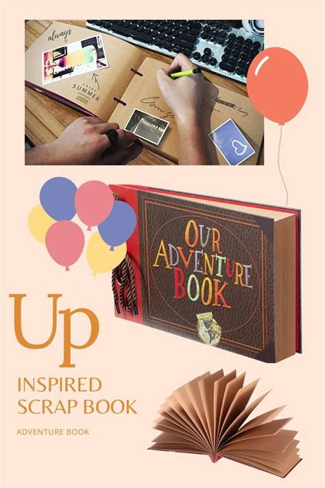 Scrapbook Photo Albumour Adventure Book Scrapbook Embossed Words Hard Cover Movie Up Travel