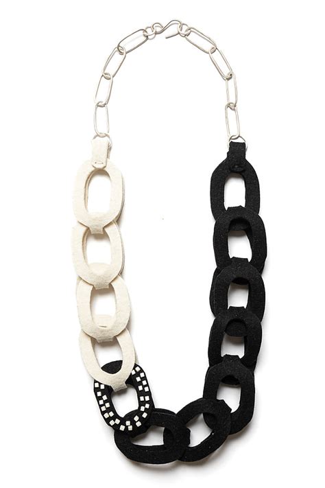 Long Felt Chain Necklace By Linda May Felt Necklace Artful Home