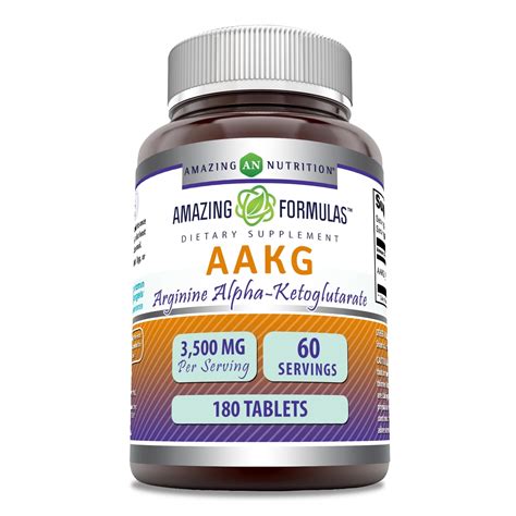 Amazing Formulas Aakg Arginine Alpha Ketoglutarate Supplement Mg