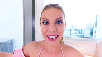 BRITNEY AMBER Big Tits Blonde Sexy Hottie Huge Cock POV Blowjob All The Way Down Deepthroat