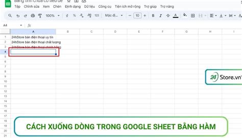 3 cách xuống dòng trong Google Sheet ĐƠN GIẢN