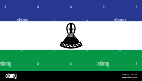 Bandera Nacional De Lesotho Que Se Puede Utilizar Para Celebrar Los