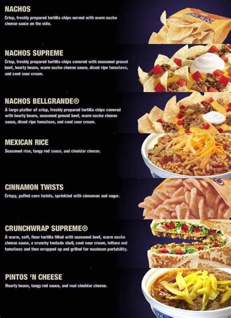 Taco Bell Menu 2025 5 Box Alannah Suffolk