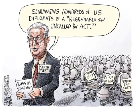 Political Cartoon U S Rex Tillerson Russia Sanctions Putin Expels