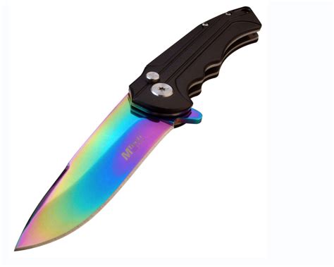 Mtech Rainbow Ball Bearing Pivot Pocket Knife Tactical Gel Blasters
