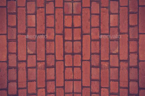 Red Brick Wall Seamless Vector Illustration Background Texture Pattern For Continuous