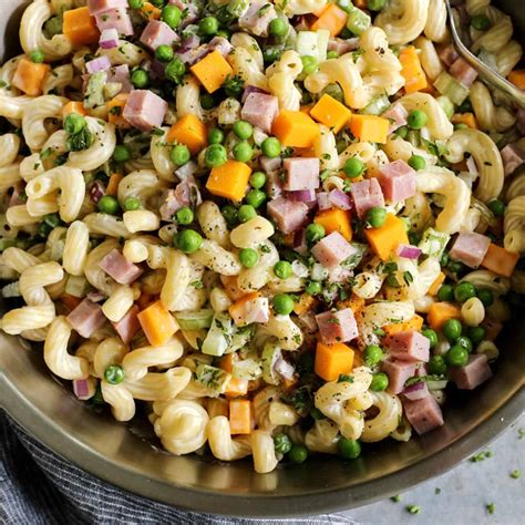 Macaroni Salad With Ham And Cheese A Farmgirl S Dabbles