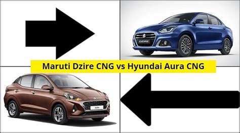 Maruti Dzire CNG vs Hyundai Aura CNG - Which Is A Better Buy?