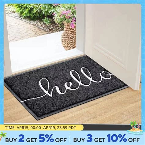 Polym Res De Pied Nordiques Coordonnants Tapis De Lettre Hello Anneau