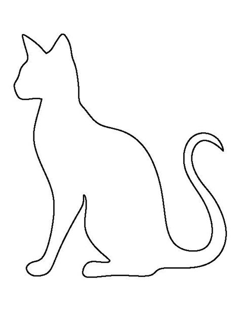 Cat Outline Template