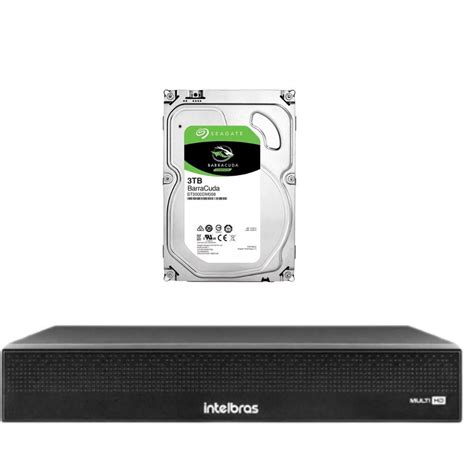 Kit Gravador Dvr Intelbras HD 3TB KaBuM