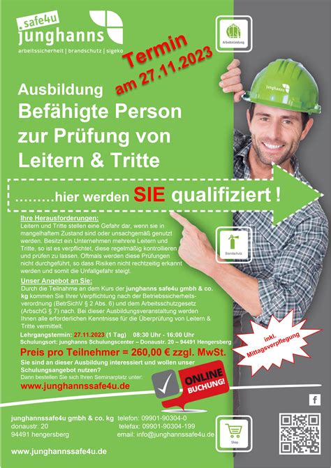 Ausbildung Bef Higte Person Zur Pr Fung Von Leitern Tritte