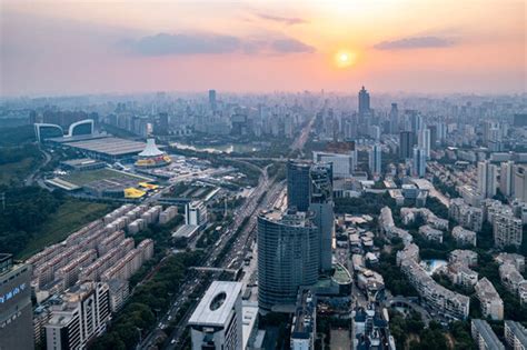 广西南宁城市风光航拍都市风光建筑摄影摄影素材汇图网