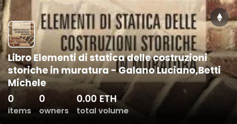 Libro Elementi Di Statica Delle Costruzioni Storiche In Muratura