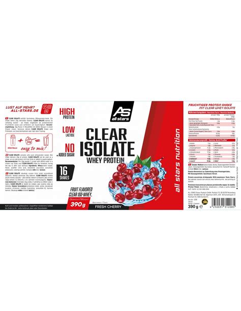 Clear Isolate Whey Protein All Stars Im Schweizer Onlineshop Kaufen