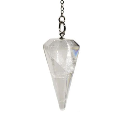 Colgante De P Ndulo De Reiki De Pir Mide Hexagonal De Cuarzo De Cristal