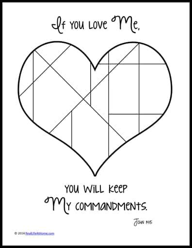 First Commandment Coloring Pages