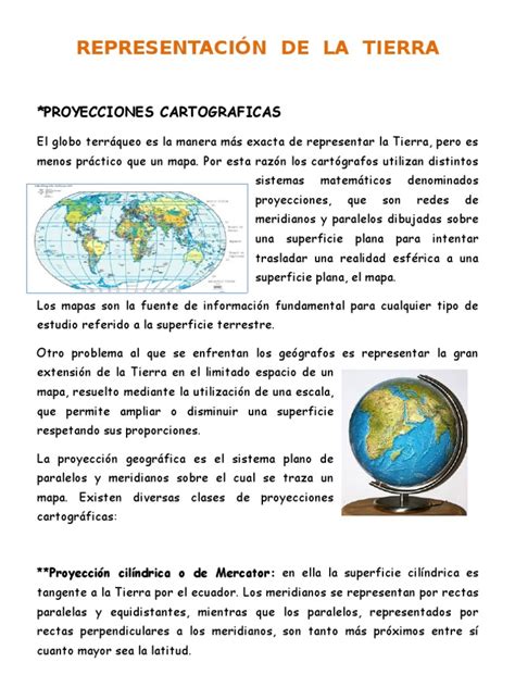 RepresentaciÓn De La Tierra Mapa Cartografía