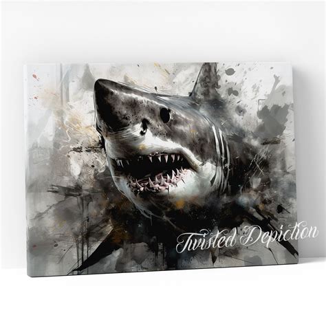 Great White Shark Painting – Twisted Depiction