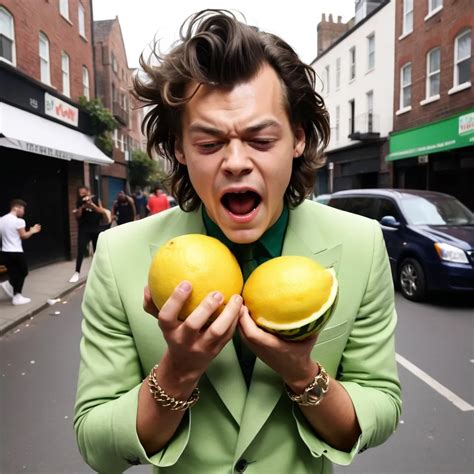 Harry Styles Have Big Hands Lemon And Head Crying An