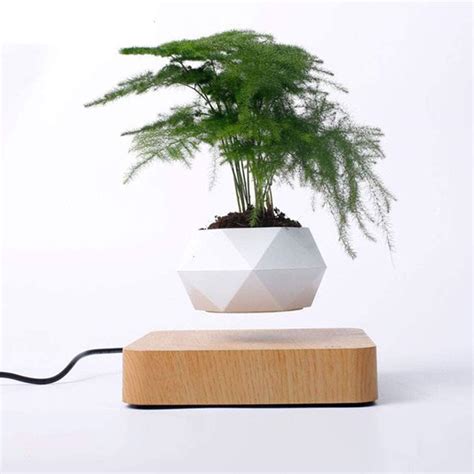 Levitating Air Bonsai Pot Rotation Flower Pot Planters Magnetic