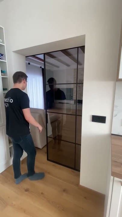 Раздвижная стеклянная дверь с доводчиками. Modello-design.ru #design # ...