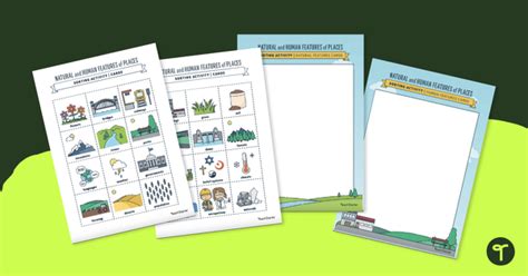 Natural Vs Man Made Features Sorting Activity Teach Starter