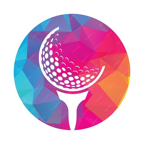 Premium Vector Golf Logo Design Template Vector Golf Ball On Tee Logo Design Icon