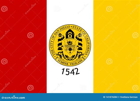 Flag Of San Diego City, California, USA Stock Vector - Illustration of ...