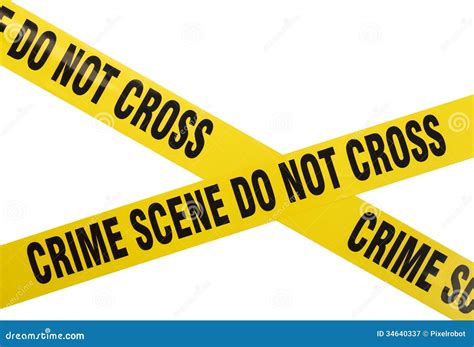 Crime Scene Tape Stock Image Image Of Area Forensic 34640337