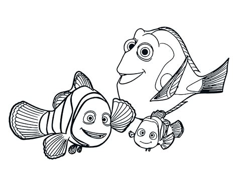 Finding Nemo Marlin And Dory Coloring Page