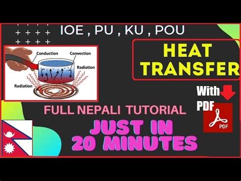 Thermodynamics Heat Transfer Part Full Nepali Tutorial