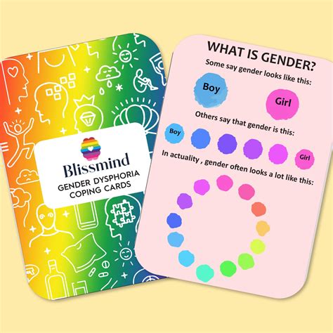 Gender Dysphoria Coping Cards Blissmind Wellness Box