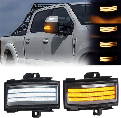 Aexploer Espejo De Remolque Lateral Luces Led Compatibles Con F