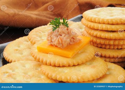 Deviled Ham And Cheese Canapes Royalty Free Stock Photography - Image ...