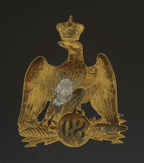 PLAQUE DE SHAKO D OFFICIER DU 89ème RÉGIMENT D INFANTERIE DE LIGNE